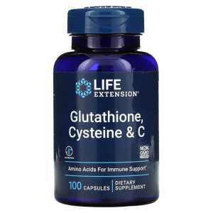 LIFE Extension Clutathiine, Cysteine&C 500 мг, 100 капс
